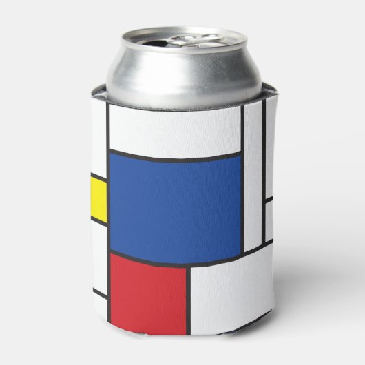 Mondrian Minimalistisch Geometric De Stijl Moderne Dosenkühler (Kanne Vorderseite)