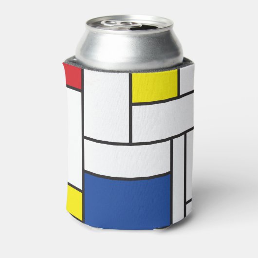 Mondrian Minimalistisch Geometric De Stijl Moderne Dosenkühler (Kanne Rückseite)