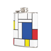 Mondrian Minimalistisch Geometric De Stijl Moderne Flachmann (Links)