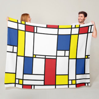 Mondrian Minimalistisch Geometric De Stijl Moderne Fleecedecke