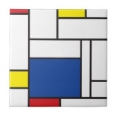 Mondrian Minimalistisch Geometric De Stijl Moderne Fliese (Vorderseite)