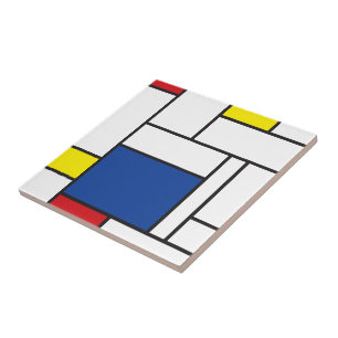 Mondrian Minimalistisch Geometric De Stijl Moderne Fliese