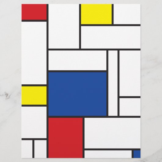 Mondrian Minimalistisch Geometric De Stijl Moderne Flyer (Vorne)