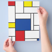 Mondrian Minimalistisch Geometric De Stijl Moderne Flyer (Hand)