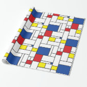 Mondrian Minimalistisch Geometric De Stijl Moderne Geschenkpapier (Ungerollt)