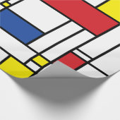 Mondrian Minimalistisch Geometric De Stijl Moderne Geschenkpapier (Ecke)