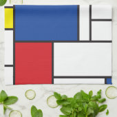 Mondrian Minimalistisch Geometric De Stijl Moderne Geschirrtuch (Gefaltet)