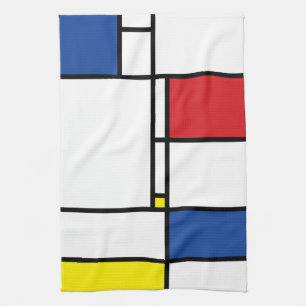 Mondrian Minimalistisch Geometric De Stijl Moderne Geschirrtuch
