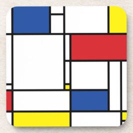 Mondrian Minimalistisch Geometric De Stijl Moderne Getränkeuntersetzer