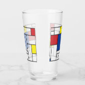 Mondrian Minimalistisch Geometric De Stijl Moderne Glas (Rechts)