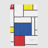 Mondrian Minimalistisch Geometric De Stijl Moderne Golfhandtuch (Vorderseite)