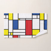 Mondrian Minimalistisch Geometric De Stijl Moderne Handtuch (Handtuch)