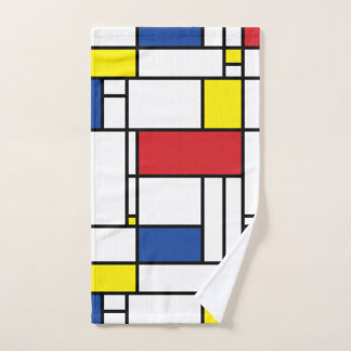 Mondrian Minimalistisch Geometric De Stijl Moderne Handtuch