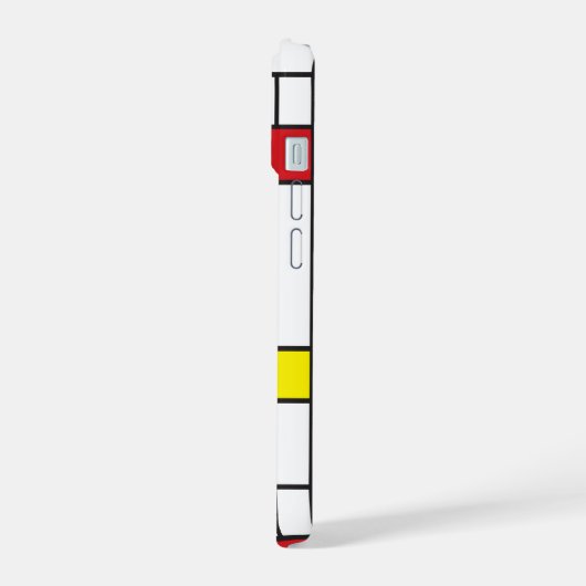 Mondrian Minimalistisch Geometric De Stijl Moderne iPhone 15 Hülle (Linke Seite)