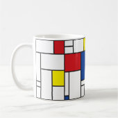 Mondrian Minimalistisch Geometric De Stijl Moderne Kaffeetasse (Links)