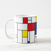 Mondrian Minimalistisch Geometric De Stijl Moderne Kaffeetasse (Links)