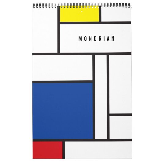 Mondrian Minimalistisch Geometric De Stijl Moderne Kalender (Titelbild)