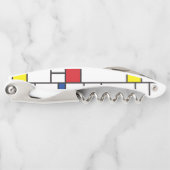 Mondrian Minimalistisch Geometric De Stijl Moderne Kellnermesser (Vorderseite)