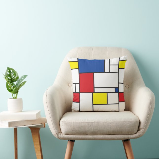 Mondrian Minimalistisch Geometric De Stijl Moderne Kissen (Stuhl )