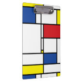 Mondrian Minimalistisch Geometric De Stijl Moderne Klemmbrett (Rechts)