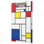 Mondrian Minimalistisch Geometric De Stijl Moderne Klemmbrett (Links)