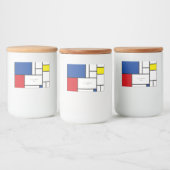 Mondrian Minimalistisch Geometric De Stijl Moderne Lebensmitteletikett (Flaschen)