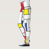 Mondrian Minimalistisch Geometric De Stijl Moderne Leggings (Links)
