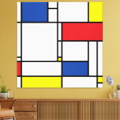 Mondrian Minimalistisch Geometric De Stijl Moderne Leinwanddruck (Insitu (Wohnzimmer))