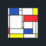 Mondrian Minimalistisch Geometric De Stijl Moderne Leinwanddruck<br><div class="desc">Original Mondrian Inspiriert Minimalistisch De Stijl Moderne Kunst in Rot, Blau, Gelb und Weiß Farbblöcke Design. Dieses einfache Design zeichnet sich durch moderne geometrische Formen und grafische Farbblöcke in fett schwarzen Linien, weißen und leuchtenden Primärfarben aus. Es wird von Piet Mondrians abstrakten Werken und der De Stijl & Neo Plasticism-Bewegung...</div>
