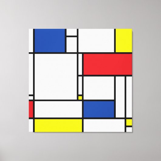 Mondrian Minimalistisch Geometric De Stijl Moderne Leinwanddruck (Vorderseite)