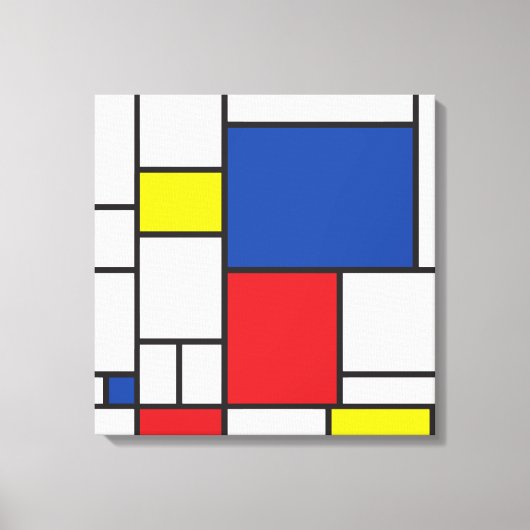 Mondrian Minimalistisch Geometric De Stijl Moderne Leinwanddruck (Vorderseite)