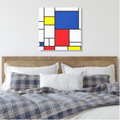 Mondrian Minimalistisch Geometric De Stijl Moderne Leinwanddruck (Insitu (Schlafzimmer))