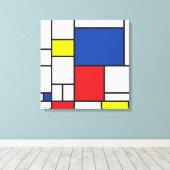 Mondrian Minimalistisch Geometric De Stijl Moderne Leinwanddruck (Insitu (Holzboden))
