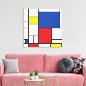 Mondrian Minimalistisch Geometric De Stijl Moderne Leinwanddruck (Insitu (Wohnzimmer))