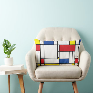 Mondrian Minimalistisch Geometric De Stijl Moderne Lendenkissen