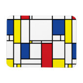 Mondrian Minimalistisch Geometric De Stijl Moderne Magnet (Horizontal)