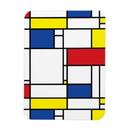 Mondrian Minimalistisch Geometric De Stijl Moderne Magnet