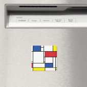 Mondrian Minimalistisch Geometric De Stijl Moderne Magnet (In Situ (Geschirrspüler))