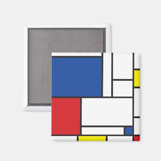Mondrian Minimalistisch Geometric De Stijl Moderne Magnet (Vorderseite/Rückseite)