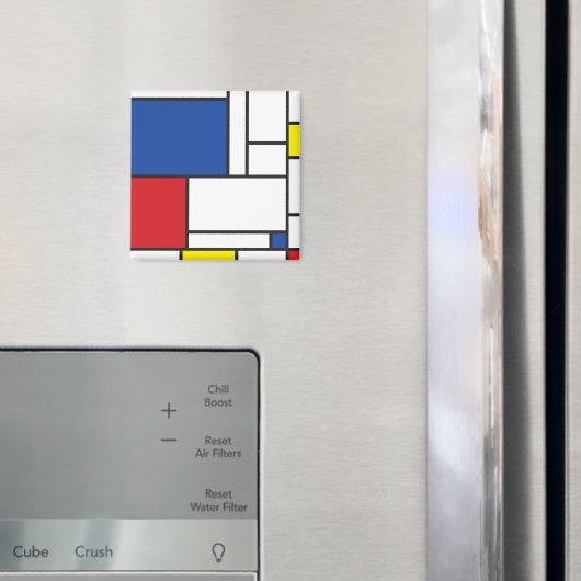 Mondrian Minimalistisch Geometric De Stijl Moderne Magnet (In Situ (Kühlschrank))