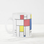 Mondrian Minimalistisch Geometric De Stijl Moderne Mattglastasse (Links)