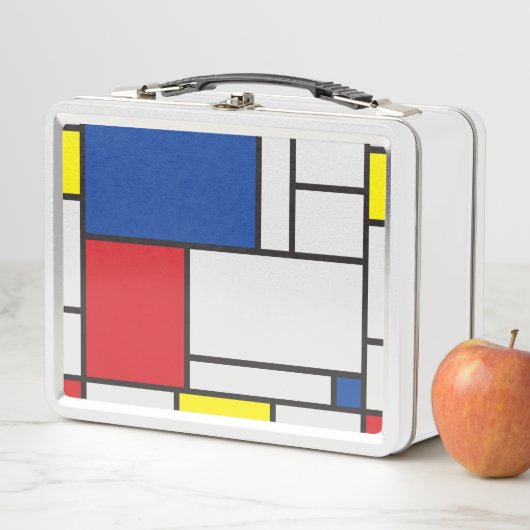 Mondrian Minimalistisch Geometric De Stijl Moderne Metall Brotdose (Beispiel)