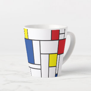 Mondrian Minimalistisch Geometric De Stijl Moderne Milchtasse