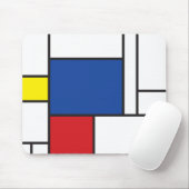 Mondrian Minimalistisch Geometric De Stijl Moderne Mousepad (Mit Mouse)