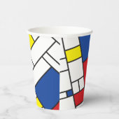 Mondrian Minimalistisch Geometric De Stijl Moderne Pappbecher (Rechts)