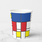 Mondrian Minimalistisch Geometric De Stijl Moderne Pappbecher (Rechts)