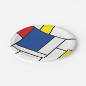 Mondrian Minimalistisch Geometric De Stijl Moderne Pappteller (Schrägansicht)
