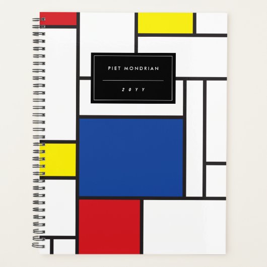 Mondrian Minimalistisch Geometric De Stijl Moderne Planer (Vorderseite)