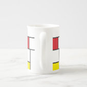 Mondrian Minimalistisch Geometric De Stijl Moderne Porzellantasse (Rückseite)