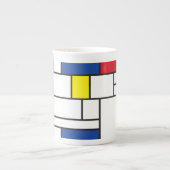 Mondrian Minimalistisch Geometric De Stijl Moderne Porzellantasse (Vorderseite)